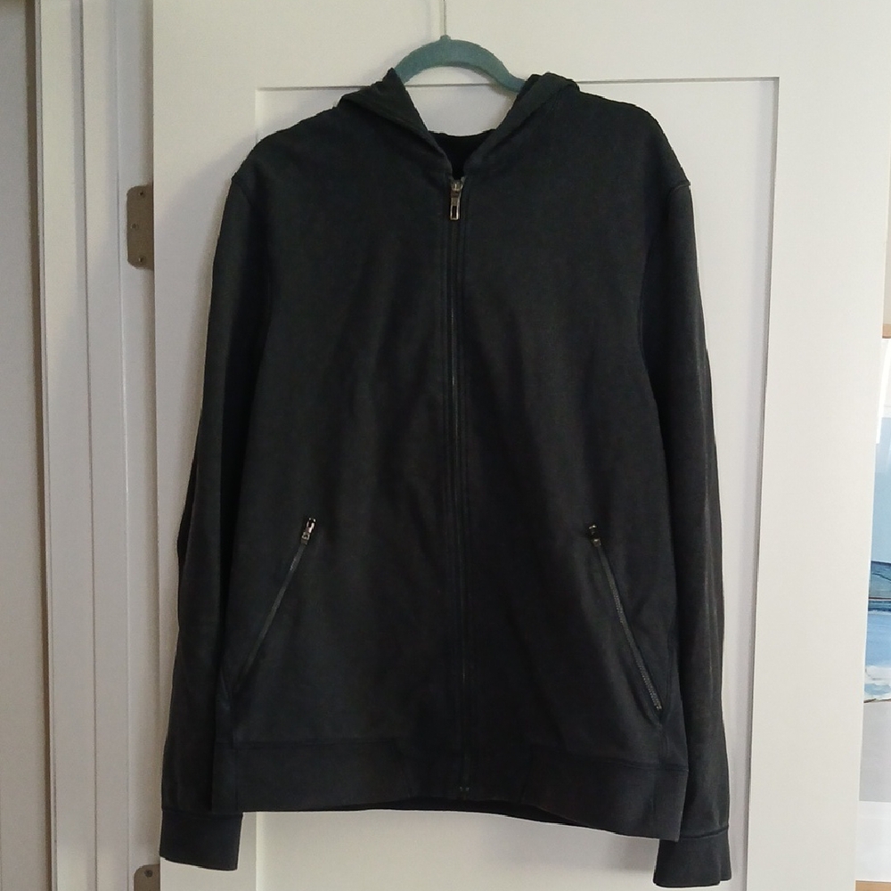 Lululemon Men's Black Zip-Up Hoodie